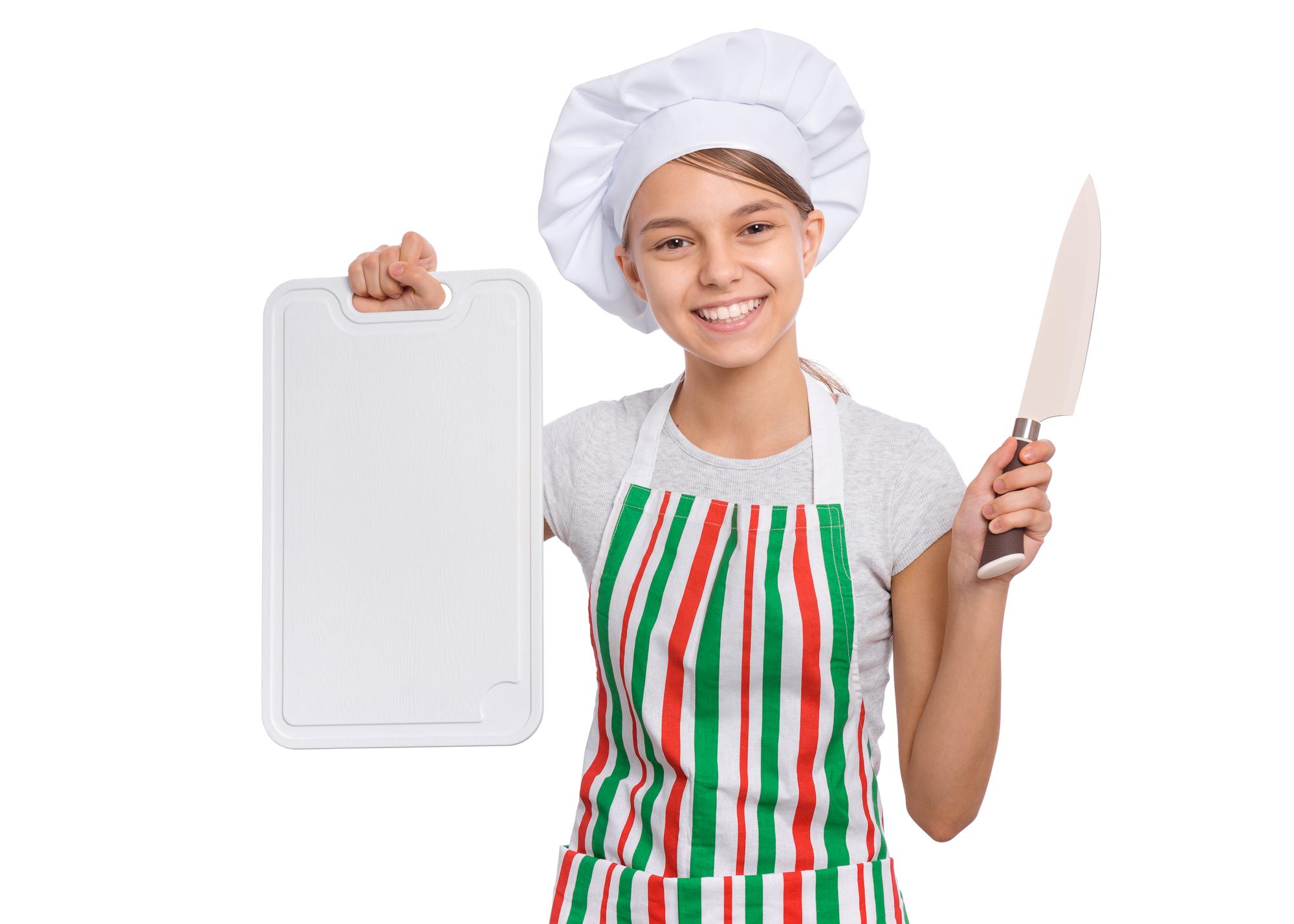 Sessione online con chef che mostra un taglio